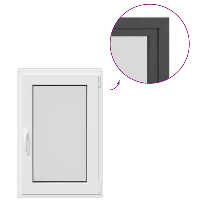 Fereastră pentru subsol RISOR Antracit 60 x 80 cm PVC și Sticlă - WALTI WALTI