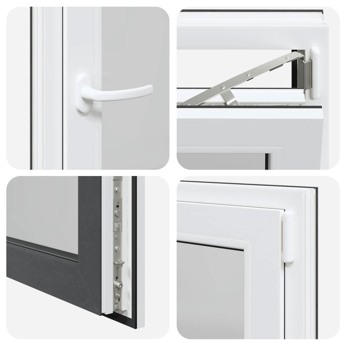 Fereastră pentru subsol RISOR Antracit 60 x 90 cm PVC și Sticlă - WALTI WALTI