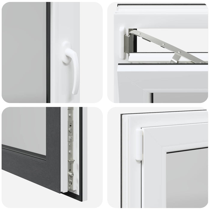 Fereastră pentru subsol RISOR Antracit 80 x 50 cm PVC și Sticlă - WALTI WALTI