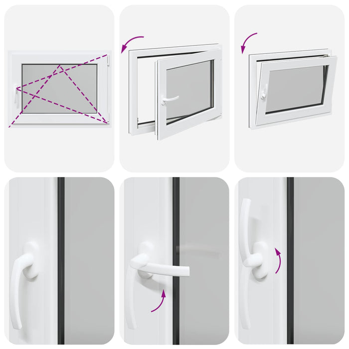 Fereastră pentru subsol RISOR Antracit 80 x 60 cm PVC și Sticlă - WALTI WALTI