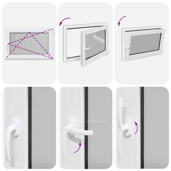 Fereastră pentru subsol RISOR Antracit 80 x 70 cm PVC și Sticlă - WALTI WALTI