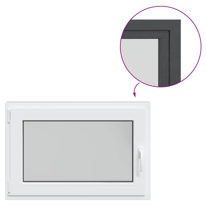 Fereastră pentru subsol RISOR Antracit 90 x 50 cm PVC și Sticlă - WALTI WALTI