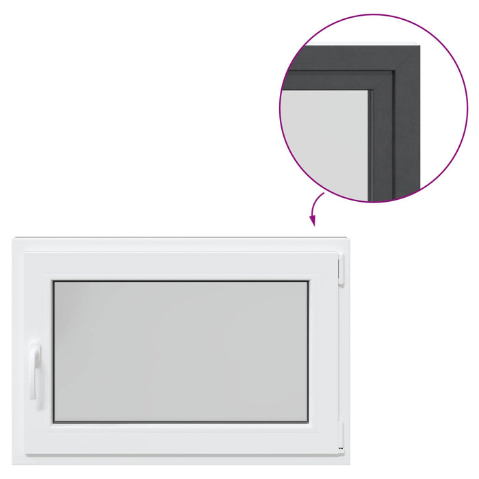 Fereastră pentru subsol RISOR Antracit 90 x 60 cm PVC și Sticlă - WALTI WALTI