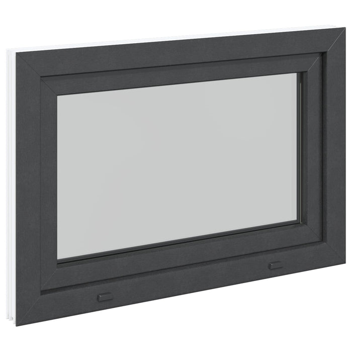 Fereastră pentru subsol RISOR Antracit 90 x 60 cm PVC și Sticlă - WALTI WALTI