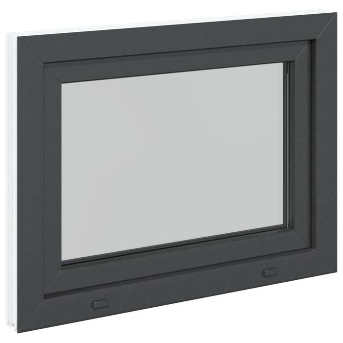 Fereastră pentru subsol RISOR Antracit 90 x 70 cm PVC și Sticlă - WALTI WALTI