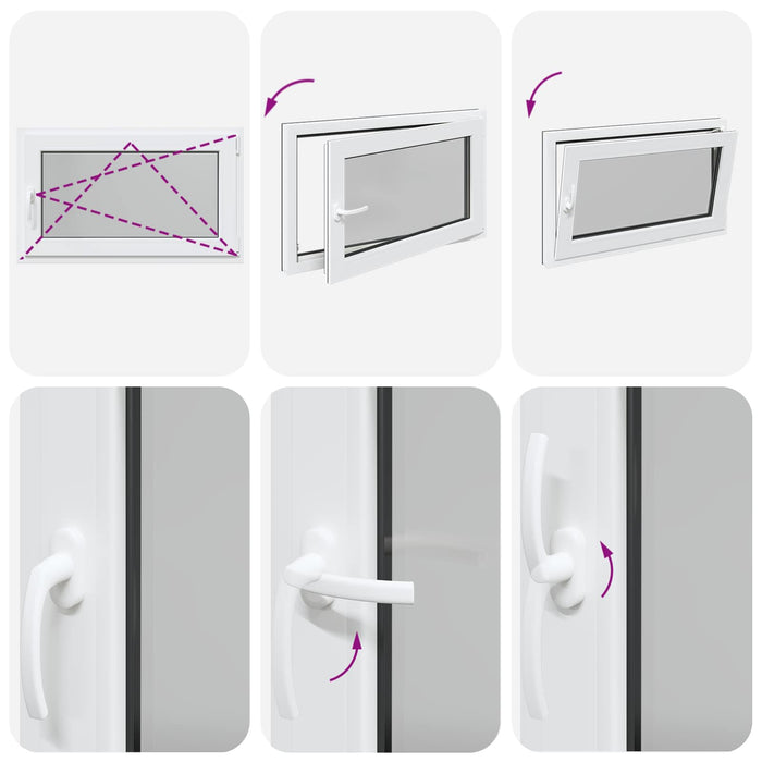Fereastră pentru subsol RISOR Antracit 100 x 50 cm PVC și Sticlă - WALTI WALTI