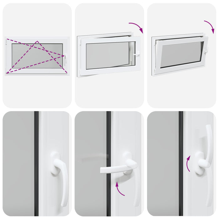 Fereastră pentru subsol RISOR Antracit 100 x 60 cm PVC și Sticlă - WALTI WALTI