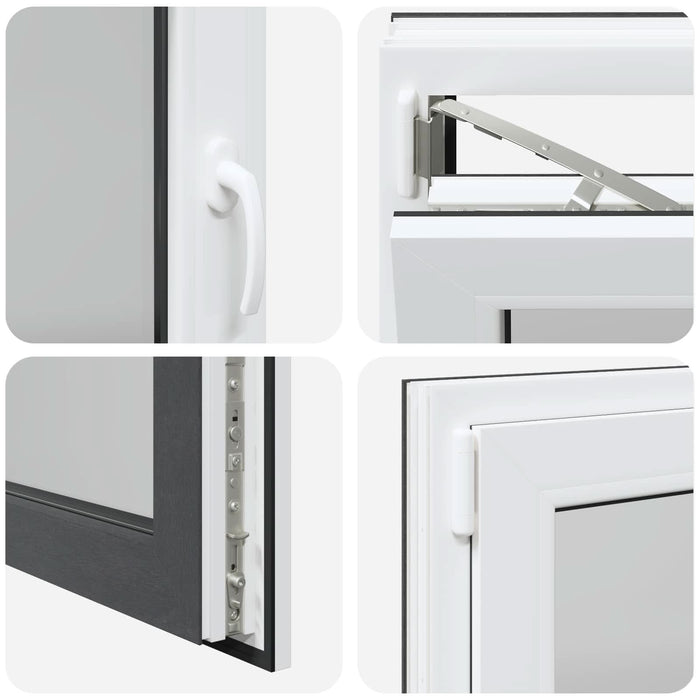 Fereastră pentru subsol RISOR Antracit 100 x 70 cm PVC și Sticlă - WALTI WALTI