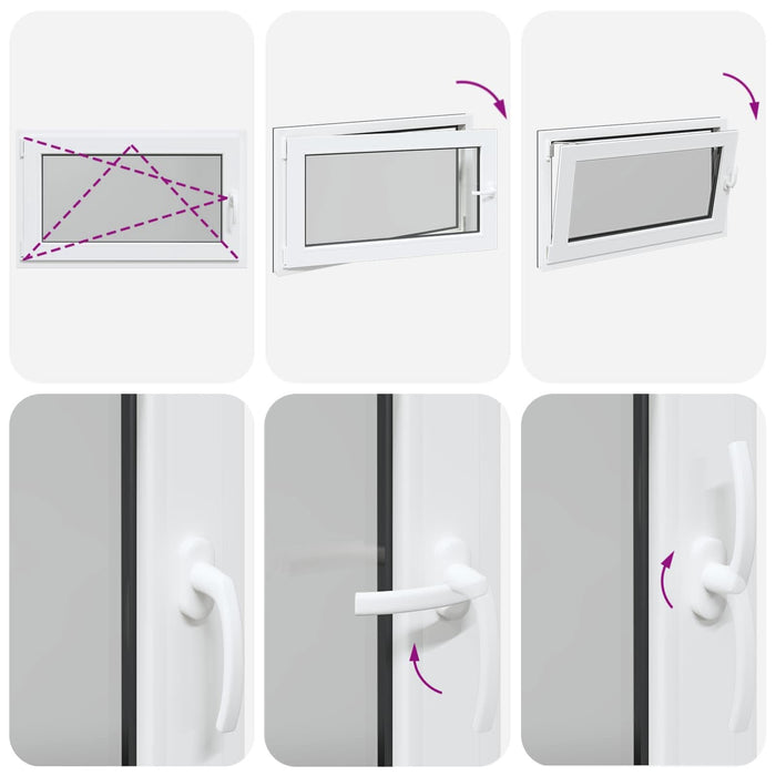 Fereastră pentru subsol RISOR Antracit 100 x 70 cm PVC și Sticlă - WALTI WALTI