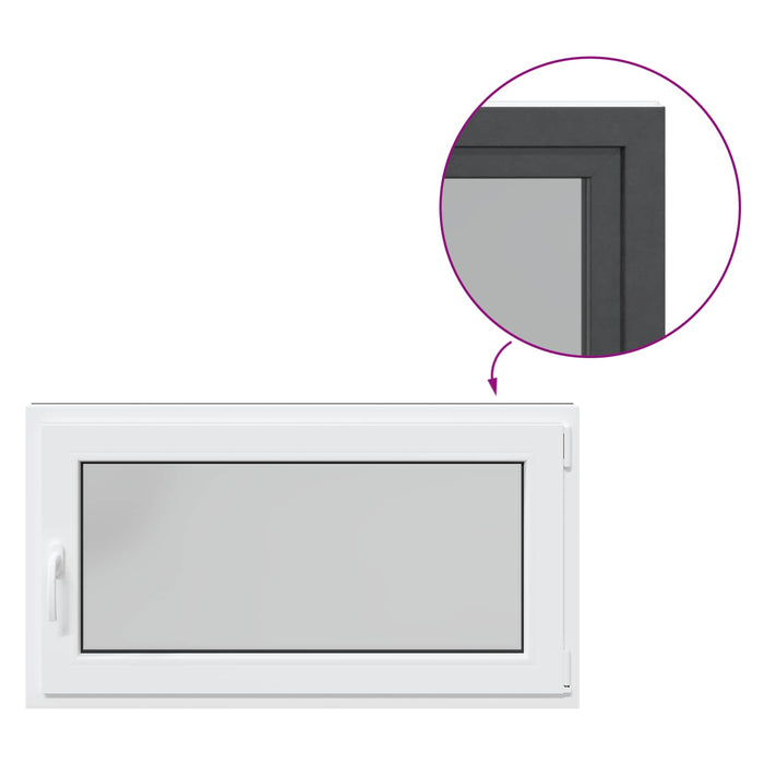 Fereastră pentru subsol RISOR Antracit 110 x 50 cm PVC și Sticlă - WALTI WALTI