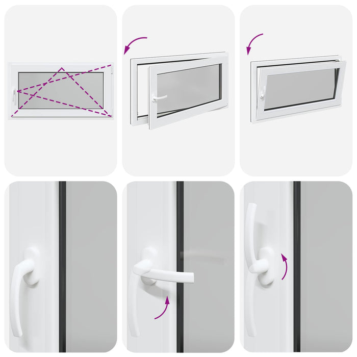 Fereastră pentru subsol RISOR Antracit 110 x 50 cm PVC și Sticlă - WALTI WALTI