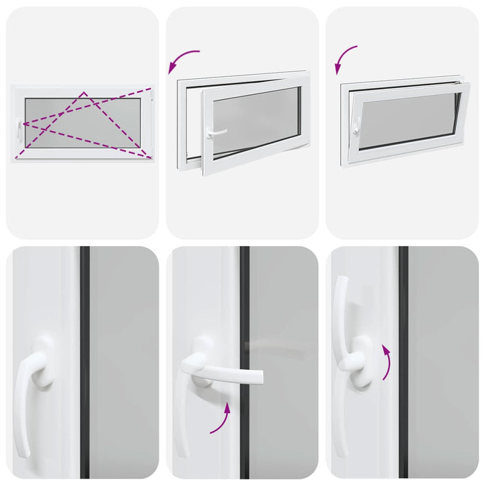Fereastră pentru subsol RISOR Antracit 110 x 60 cm PVC și Sticlă - WALTI WALTI