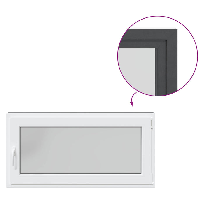 Fereastră pentru subsol RISOR Antracit 120 x 60 cm PVC și Sticlă - WALTI WALTI