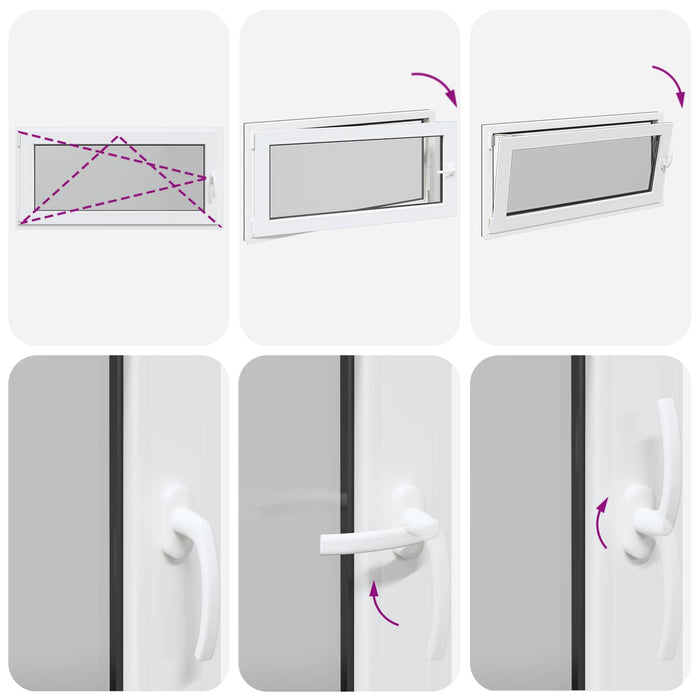 Fereastră pentru subsol RISOR Antracit 120 x 60 cm PVC și Sticlă - WALTI WALTI