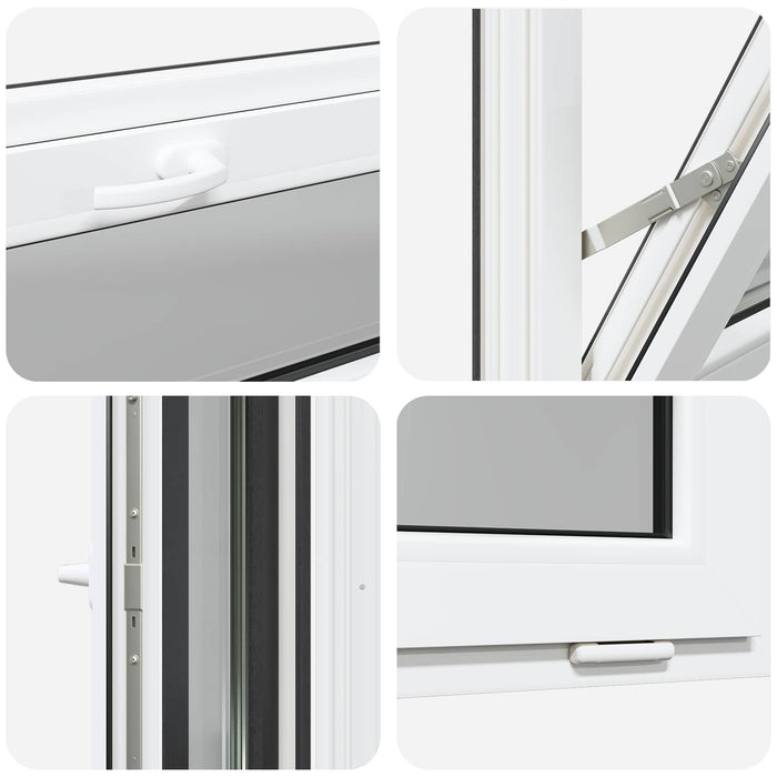 Fereastră pentru subsol RISOR 60 x 40 cm PVC și Sticlă Antracit - WALTI WALTI