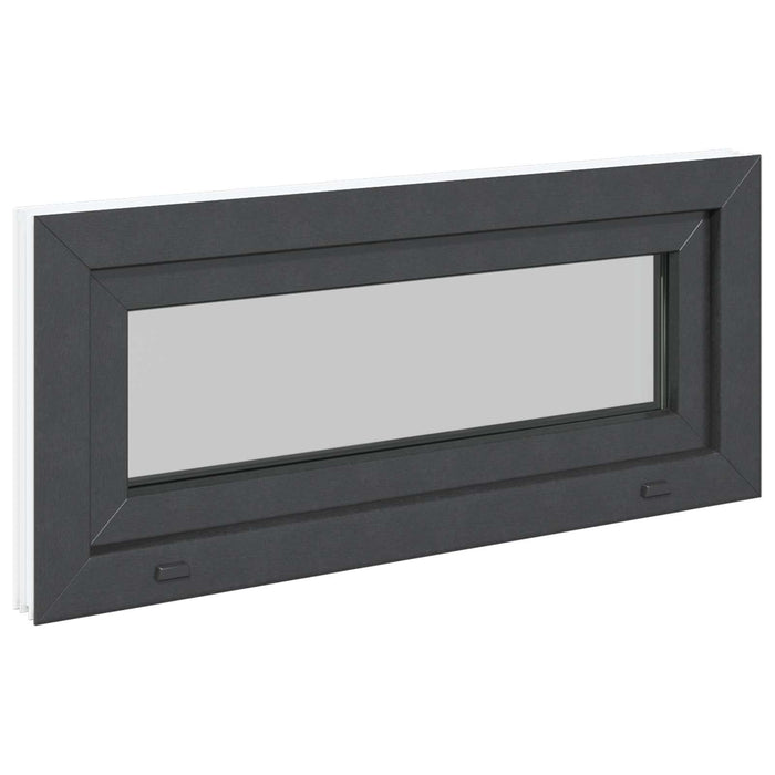 Fereastră pentru subsol RISOR 90 x 40 cm PVC și Sticlă Antracit - WALTI WALTI