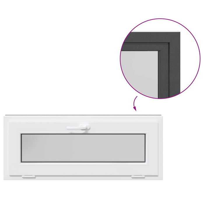 Fereastră pentru subsol RISOR 100 x 40 cm PVC și Sticlă - WALTI WALTI