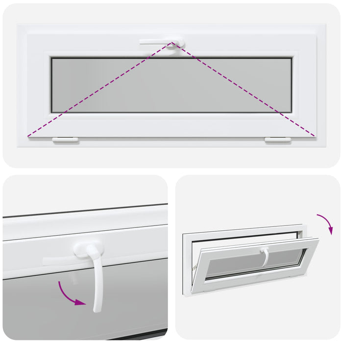 Fereastră pentru subsol RISOR 110 x 40 cm PVC și Sticlă - WALTI WALTI