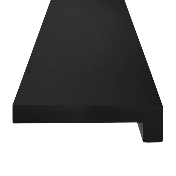 Trepte de scară 2 buc. 100 x 25 x 2 cm Negru Lemn de fag masiv WALTI