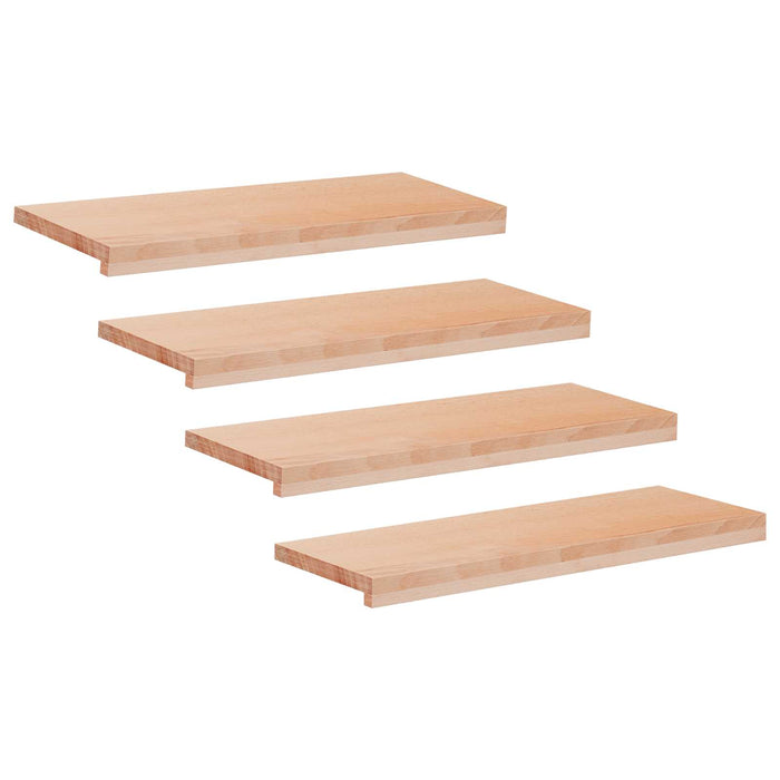 Trepte de scară 4 buc. 80 x 25 x 2 cm natural Lemn de fag masiv WALTI