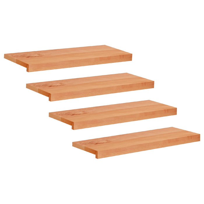 Trepte de scară 4 buc. 80 x 25 x 2 cm Vopsea Lemn de fag masiv WALTI