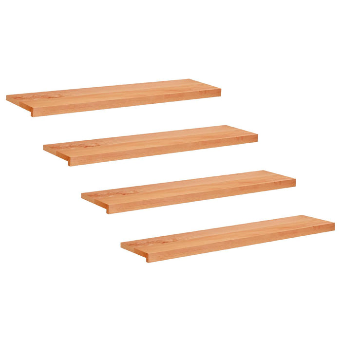 Trepte de scară 4 buc. 120 x 25 x 2 cm Vopsea Lemn de fag masiv WALTI
