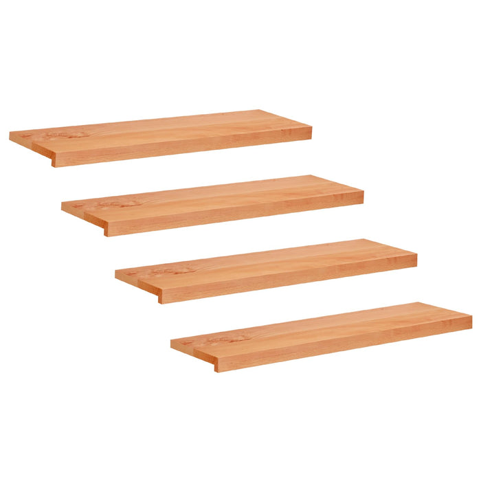 Trepte de scară 4 buc. 90 x 30 x 2 cm Vopsea Lemn de fag masiv WALTI