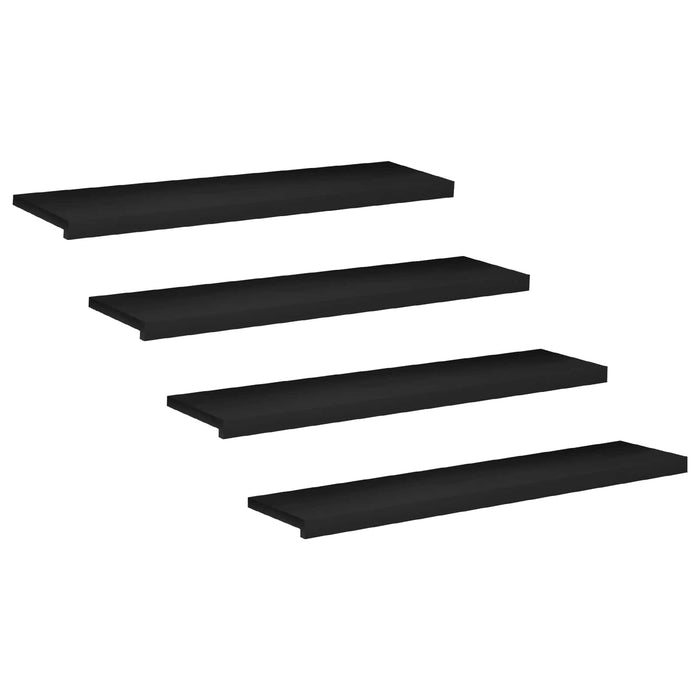 Trepte de scară 4 buc. 110 x 30 x 2 cm Negru Lemn de fag masiv WALTI