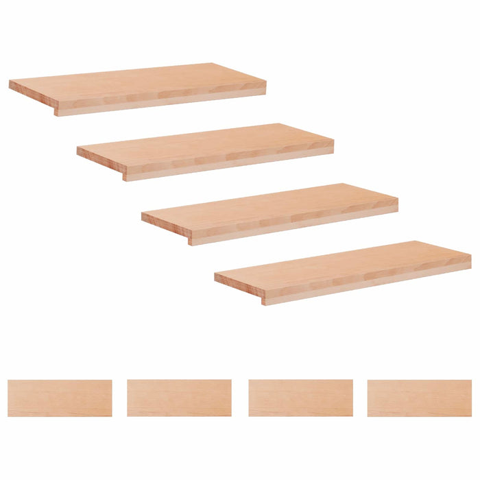 Trepte de scară 8 buc. 80 x 25 x 2 cm natural Lemn de fag masiv WALTI
