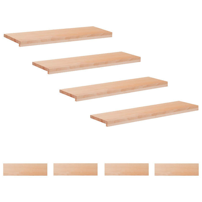 Trepte de scară 8 buc. 90 x 25 x 2 cm natural Lemn de fag masiv WALTI