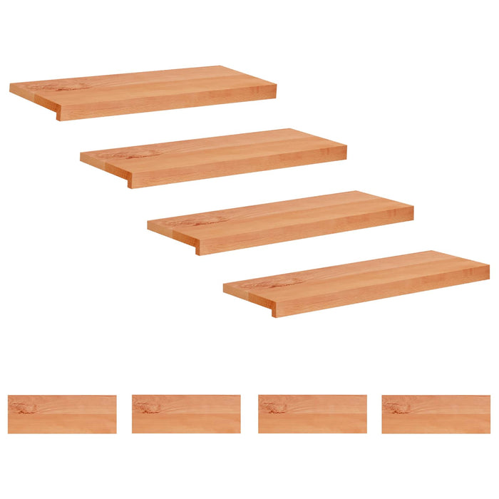 Trepte de scară 8 buc. 80 x 25 x 2 cm Vopsea Lemn de fag masiv WALTI