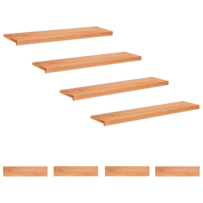 Trepte de scară 8 buc. 120 x 30 x 2 cm Vopsea Lemn de fag masiv WALTI