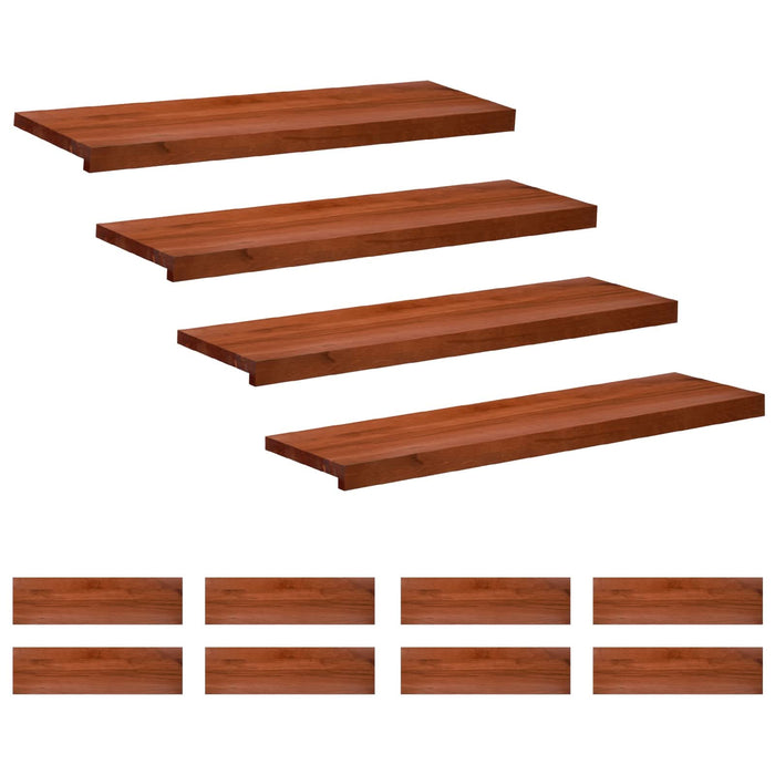 Trepte de scară 12 buc. 90 x 25 x 2 cm Maro Lemn de fag masiv WALTI