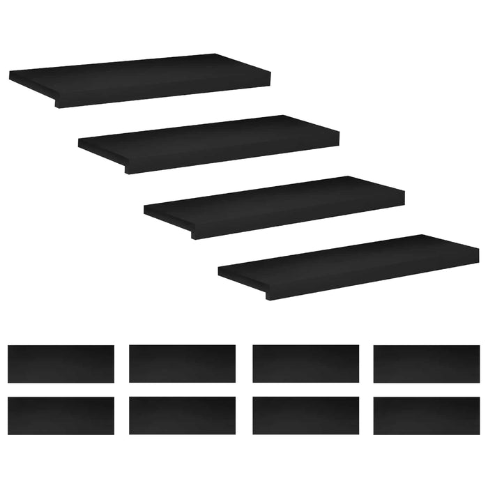 Trepte de scară 12 buc. 70 x 25 x 2 cm Negru Lemn de fag masiv WALTI