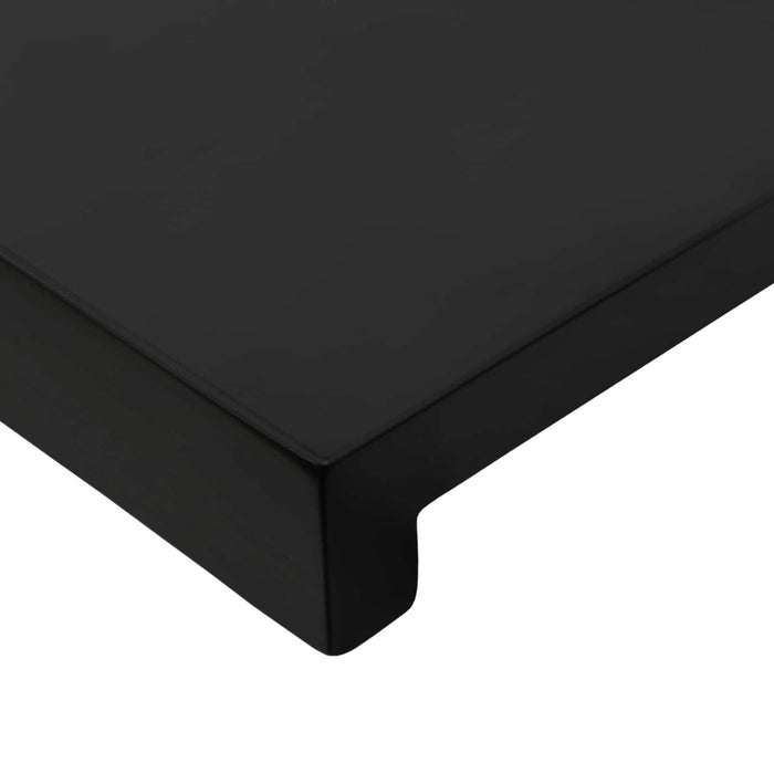 Trepte de scară 12 buc. 120 x 25 x 2 cm Negru Lemn de fag masiv WALTI