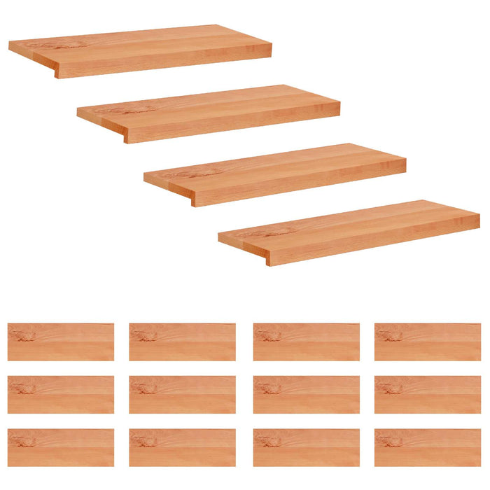 Trepte de scară 16 buc. 80 x 25 x 2 cm Vopsea Lemn de fag masiv WALTI