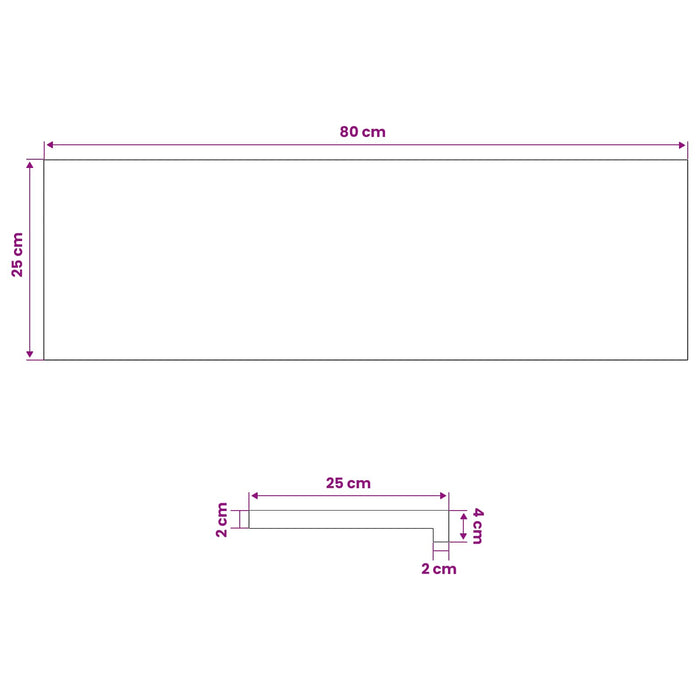 Trepte de scară 16 buc. 80 x 25 x 2 cm Maro închis WALTI