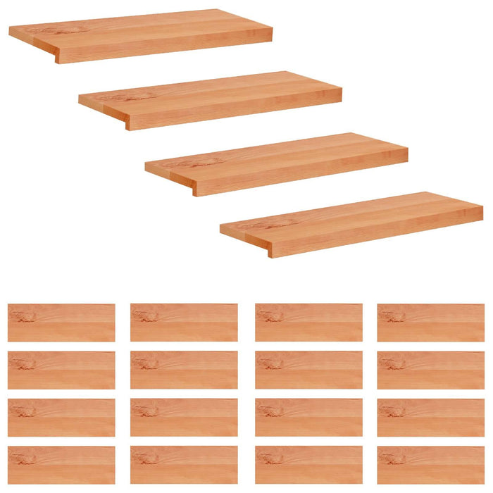 Trepte de scară 20 buc. 80 x 25 x 2 cm Vopsea Lemn de fag masiv WALTI