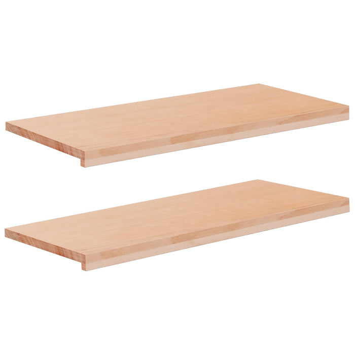 Pervazuri 2 buc. natural 90 x 40 x 2 cm Lemn de fag masiv WALTI