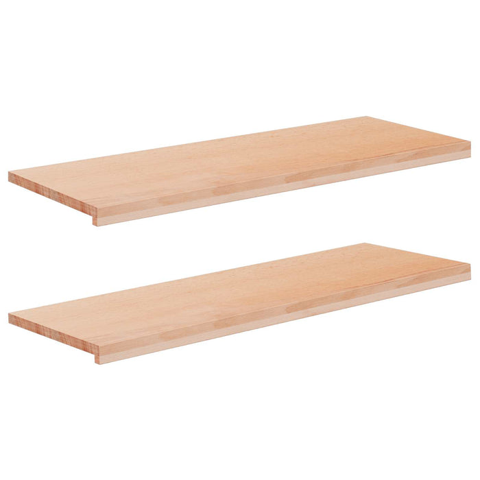 Pervazuri 2 buc. natural 120 x 40 x 2 cm Lemn de fag masiv WALTI