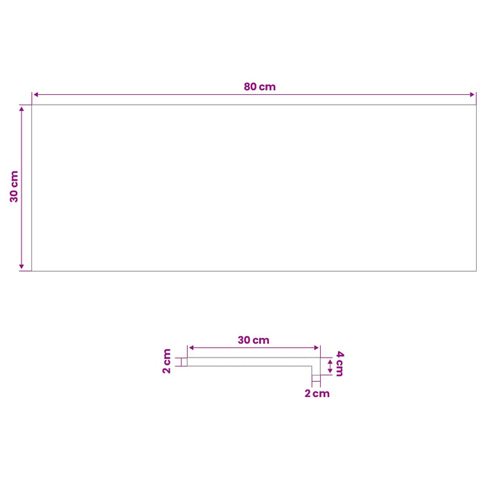 Pervazuri 2 buc. Maro 80x 30 x 2 cm Lemn de fag masiv WALTI