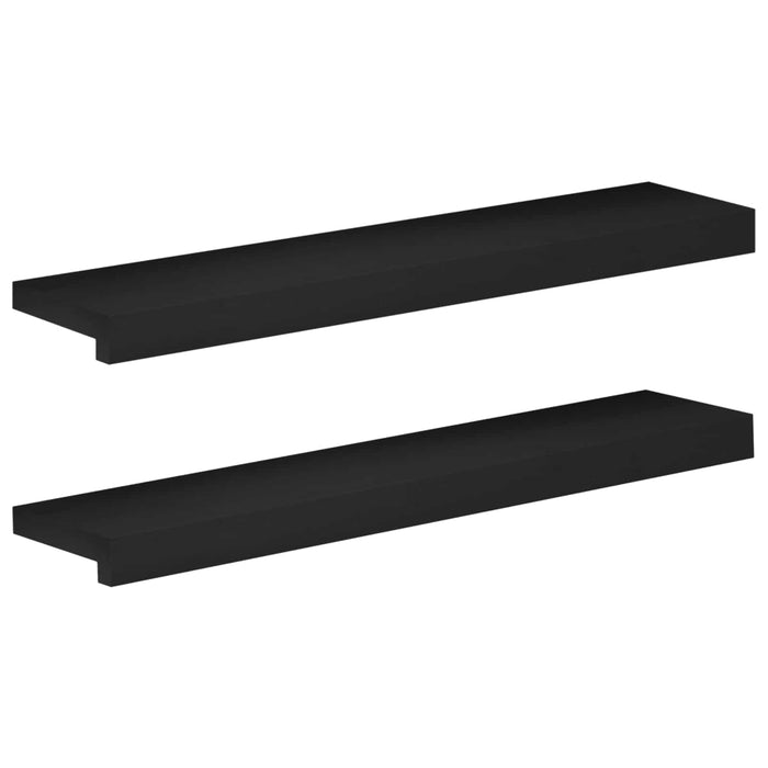 Pervazuri 2 buc. Negru 80x 15 x 2 cm Lemn de fag masiv WALTI