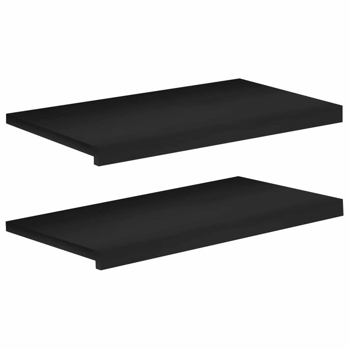 Pervazuri 2 buc. Negru 80x 40 x 2 cm Lemn de fag masiv WALTI