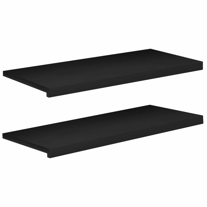 Pervazuri 2 buc. Negru 90 x 40 x 2 cm Lemn de fag masiv WALTI