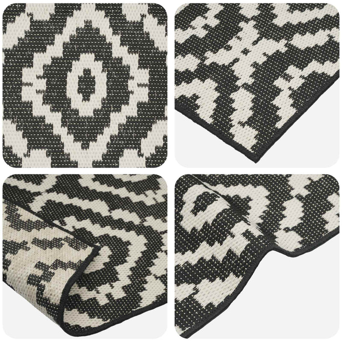 Covor de zonă Natural și Negru 200 x 290 cm PET - WALTI WALTI