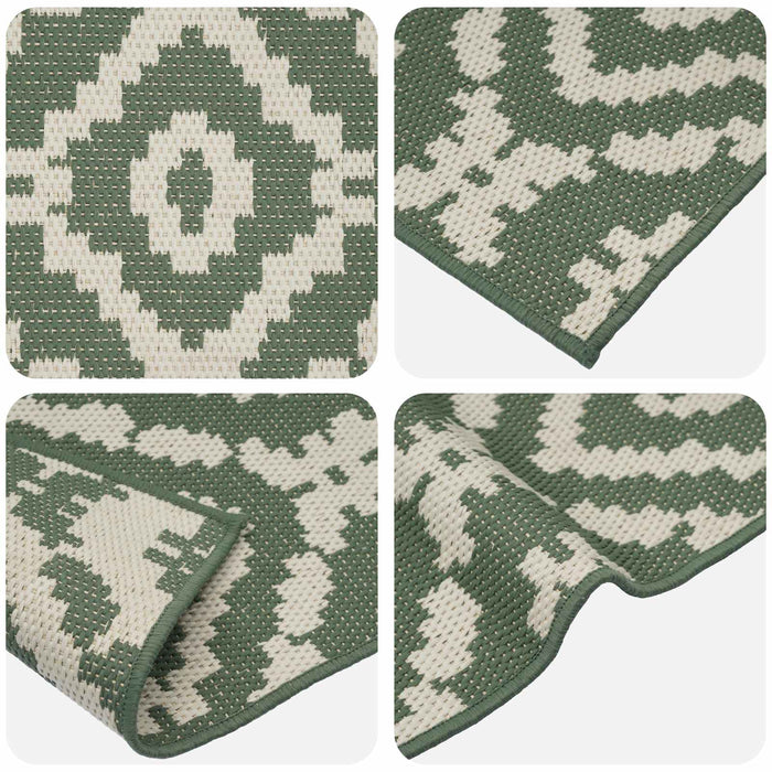 Covor de zonă Natural și verde 160 x 230 cm PET WALTI