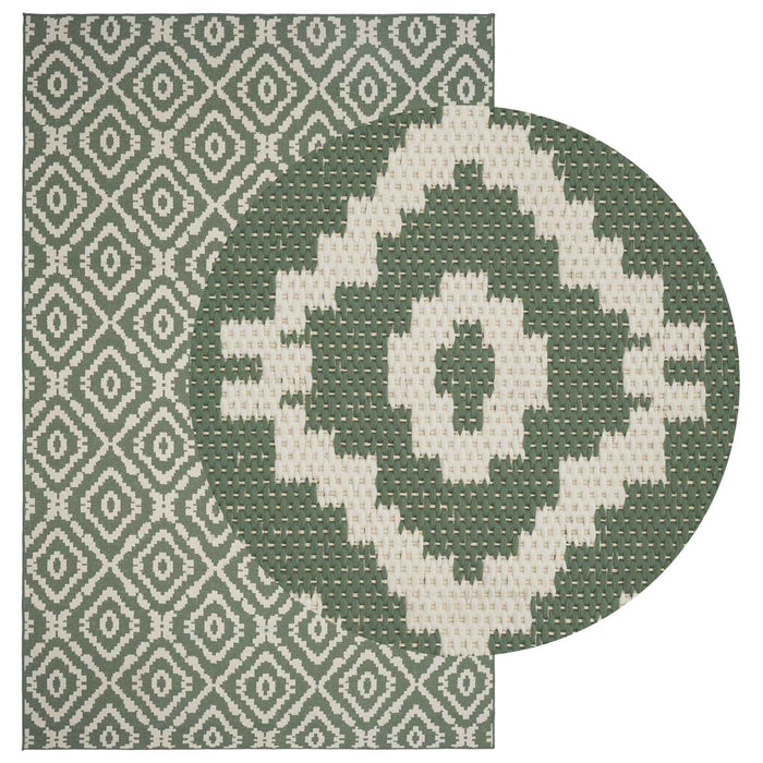 Covor de zonă Natural și verde 160 x 230 cm PET WALTI