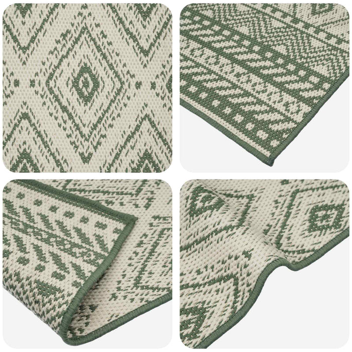 Covor de zonă Natural și verde 160 x 230 cm PET - WALTI WALTI