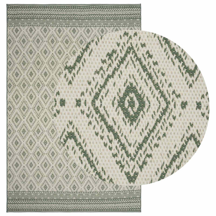 Covor de zonă Natural și verde 160 x 230 cm PET - WALTI WALTI