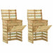 Compactor de grădină cu lamele 2 pcs Verde 110 x 58 x 113 cm - WALTI WALTI